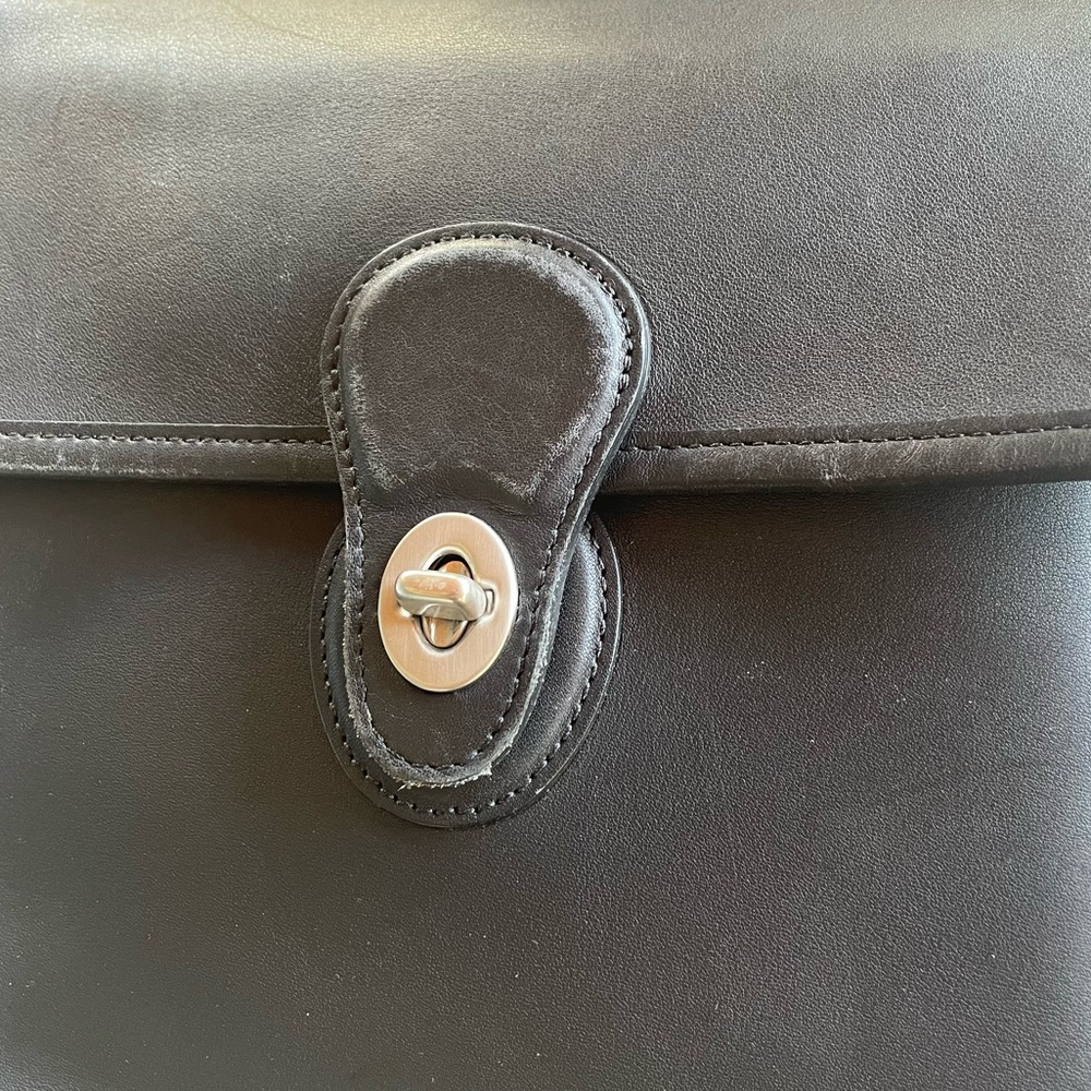 Coach Black Leather Bag  🎈 - Picture 6 of 12